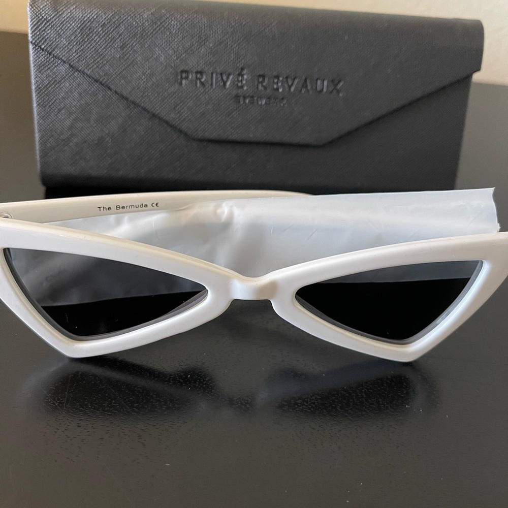 Privé Revaux white sunglasses.
